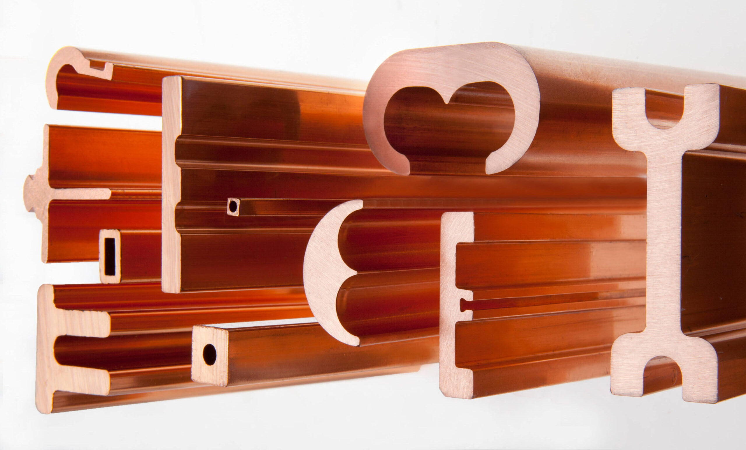 Examples of Luvata's copper profiles